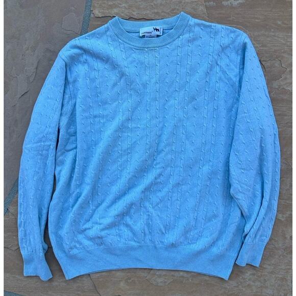 Ilevrieri Cashmere & Silk Cable Knit Sweater Made In Italy Long Sleeve Mens XL - Picture 1 of 3